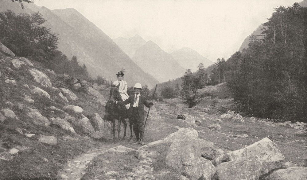 HAUTES- PYRÉNÉES. La Vallée du Marcadau Au- Dessus de Cauterets 1900 old print